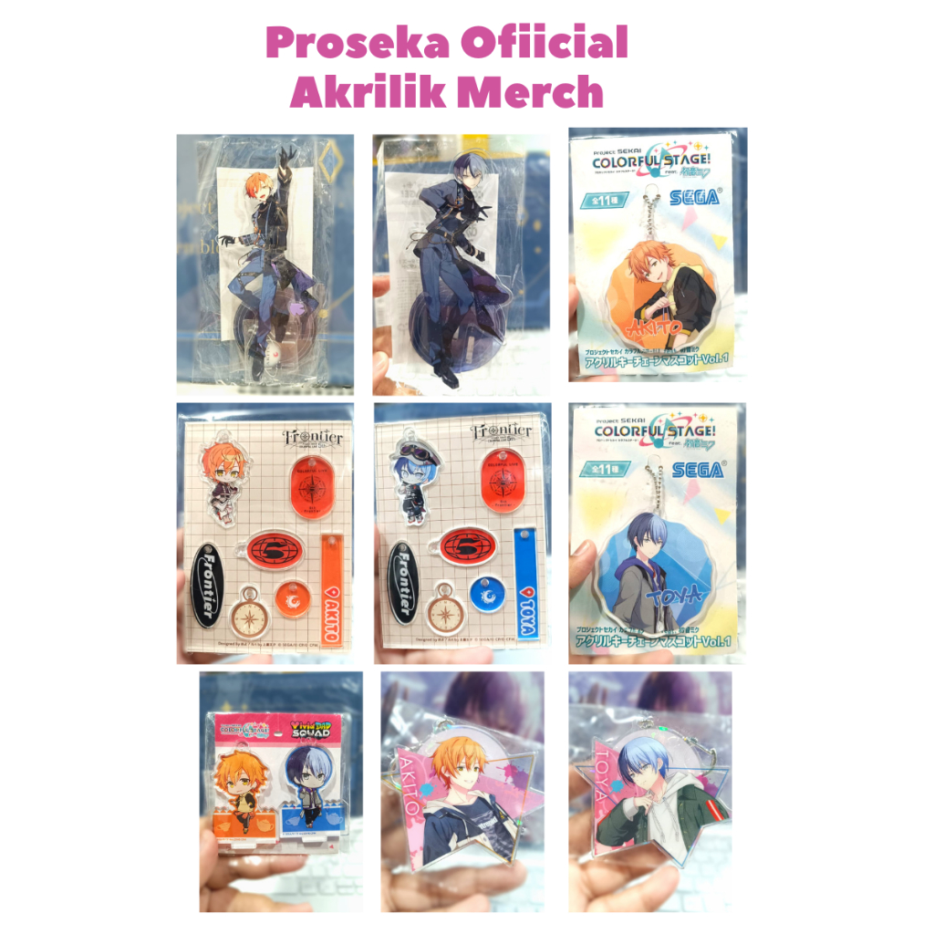 OFFICIAL Project Sekai Merch JEWEL AKITO and AKRILIK MERCH Akito Toya (kolpri SELAED and UNSEALED)