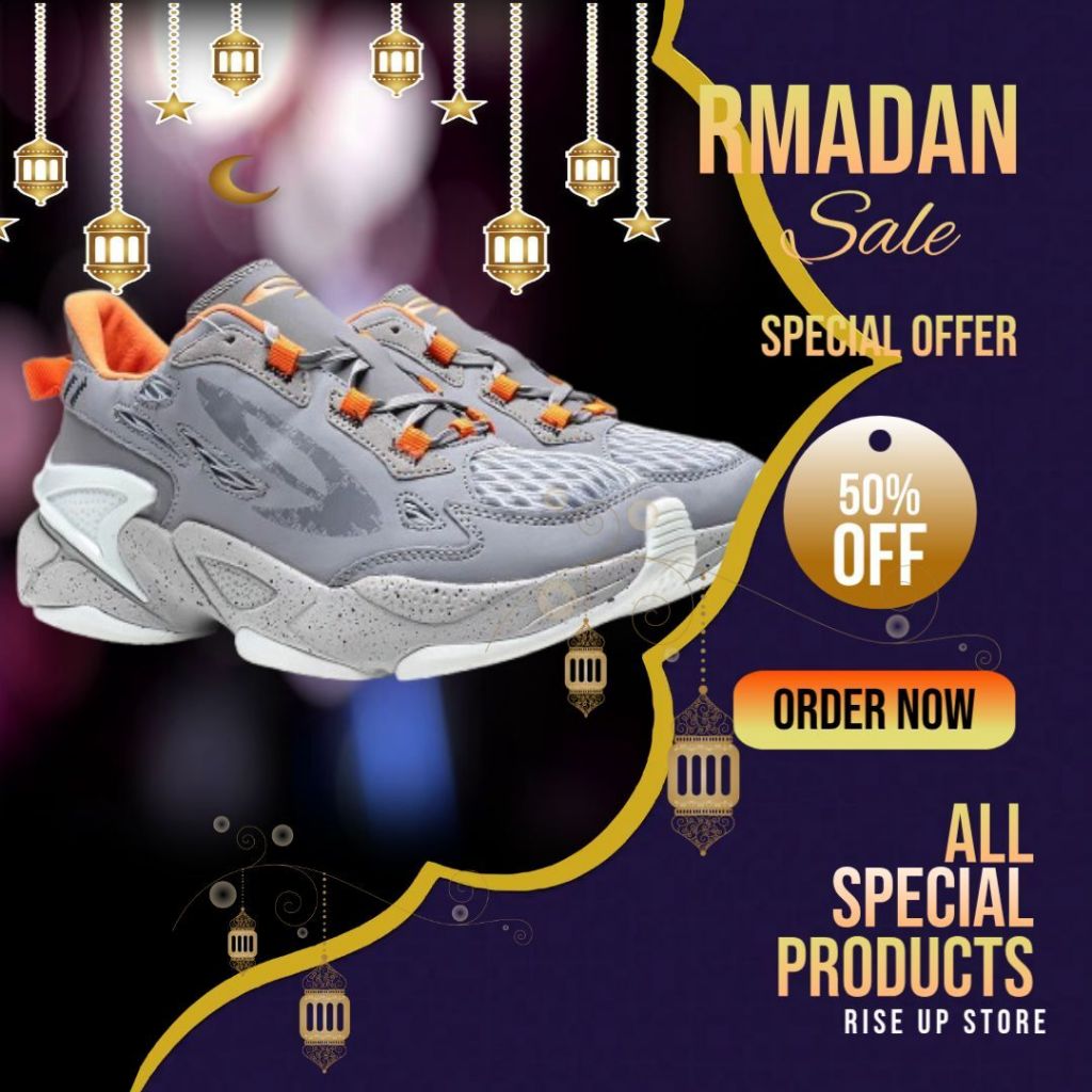 910 Nineten LYNX RV-LITE Sepatu Sportstyle - ABU-ABU/JINGGA / Cocok