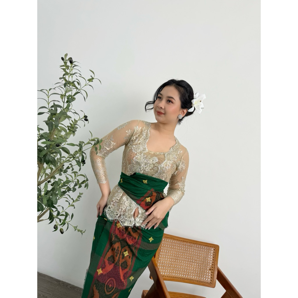 Kebaya Brokat Metalic | Kebaya Jadi Brokat Murah Bali