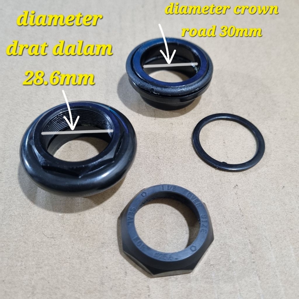 Headset komstir Sepeda Lipat mtb OS 28.6 34MM Fork Drat Ulir insert 25.4 maestro polygon toyo asahi 