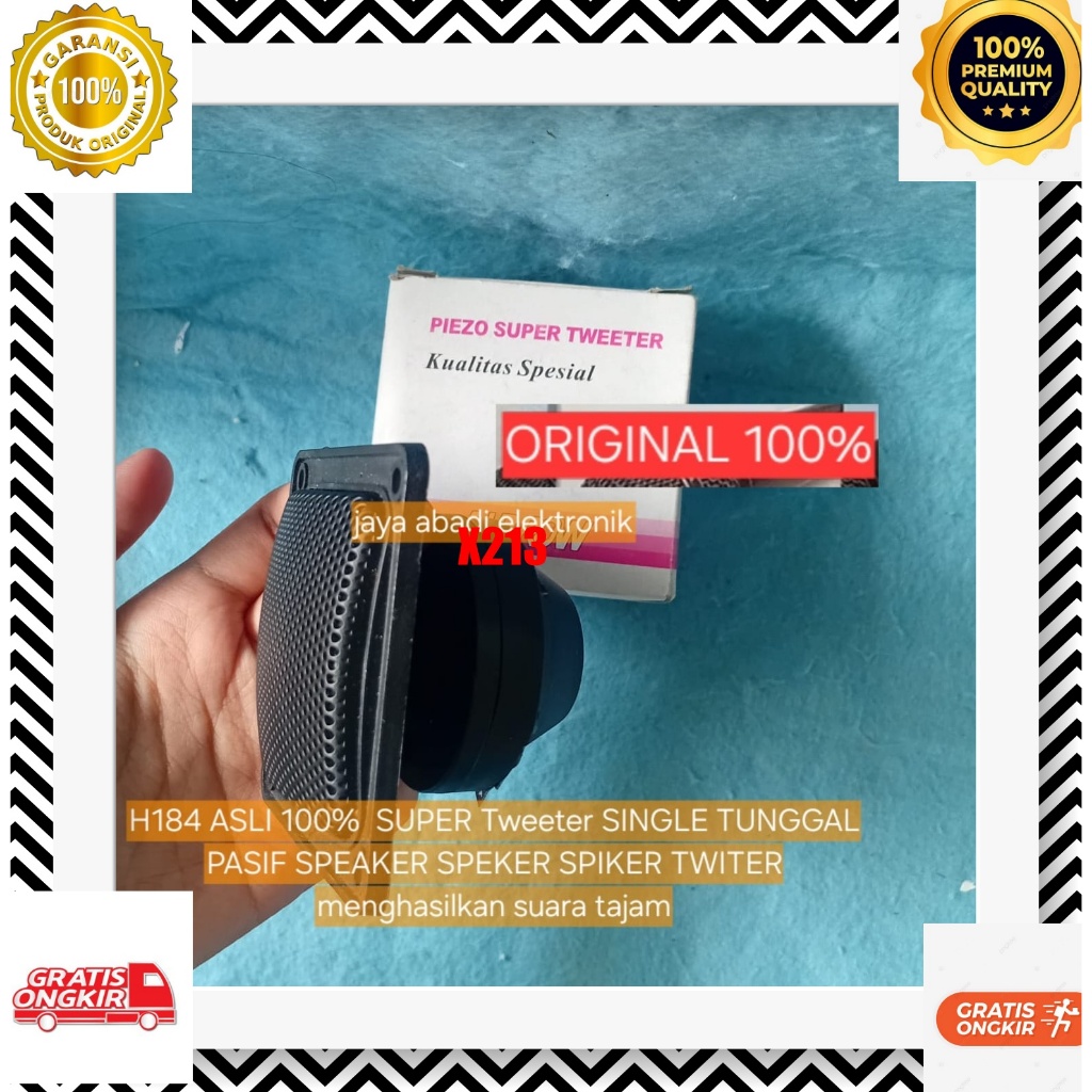 X213 SINGLE TUNGGAL PASIF ASLI 100% SUPER Tweeter SPEAKER SPEKER SPIKER TWITER menghasilkan suara ta