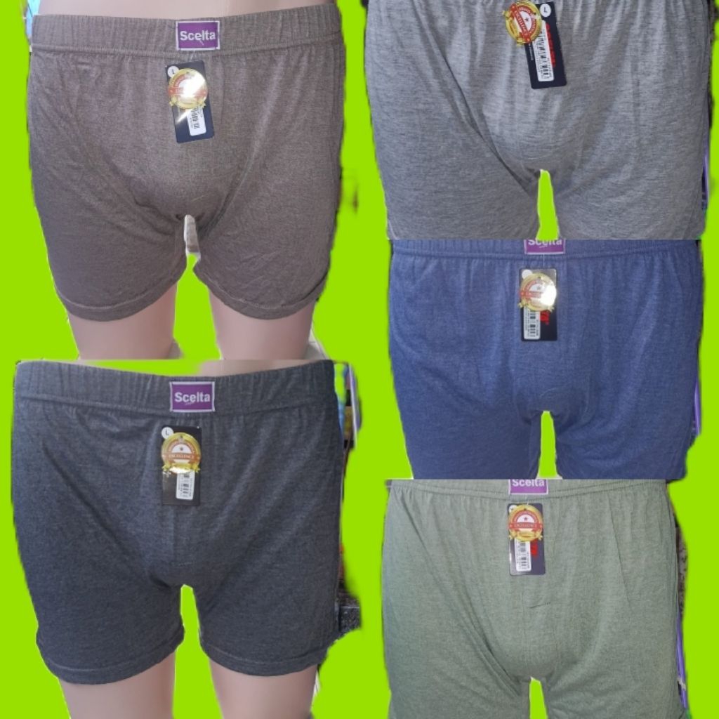 Celana Boxer celana dalam pria scelta isi 1pcs M L XL XXL