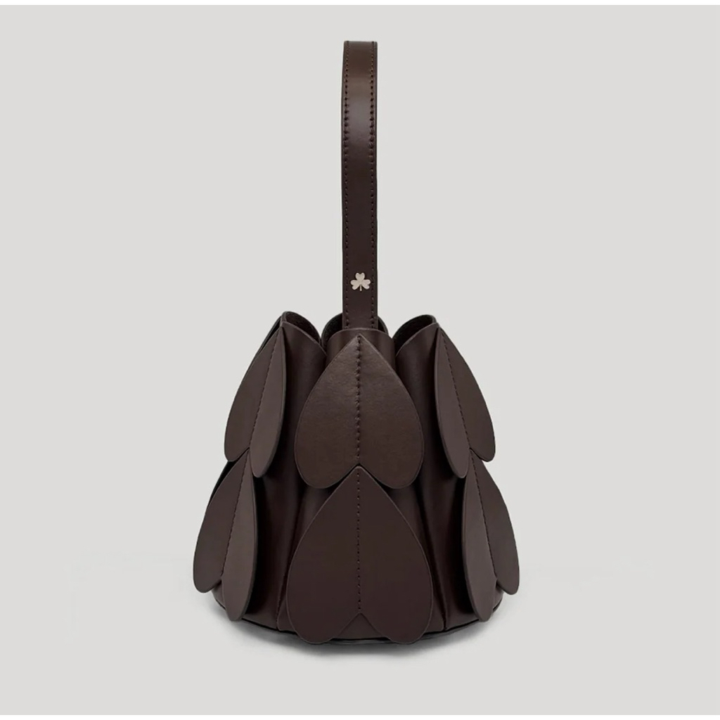 NEW READY LOCULE Petit Cone Bag in Espresso PEGGY HARTANTO BAG