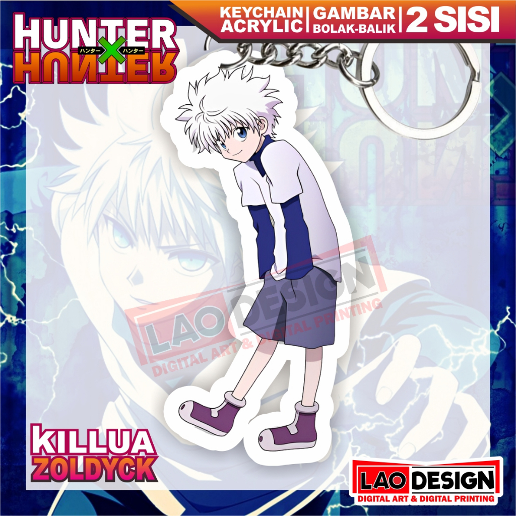 Gantungan Kunci KILLUA Hunter X Hunter - Gantungan Kunci Anime - Gantungan Kunci Akrilik - KeyChain 
