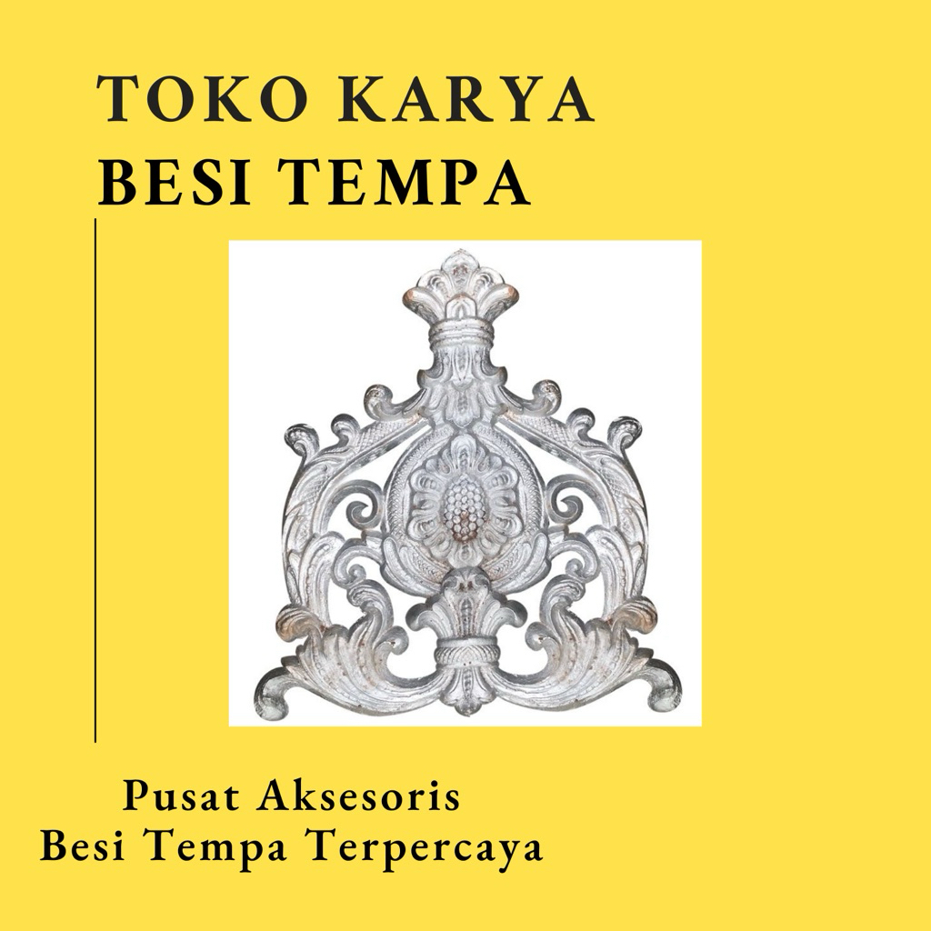 Ornamen Pagar Besi OR-1023 Kecil / Aksesoris Pagar Besi dan Tralis / Aksesoris Besi Tempa / Aksesori