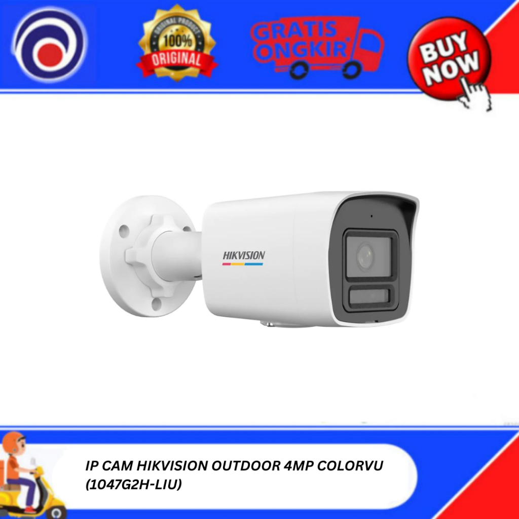 IP CAM HIKVISION OUTDOOR 4MP COLORVU (1047G2H-LIU)