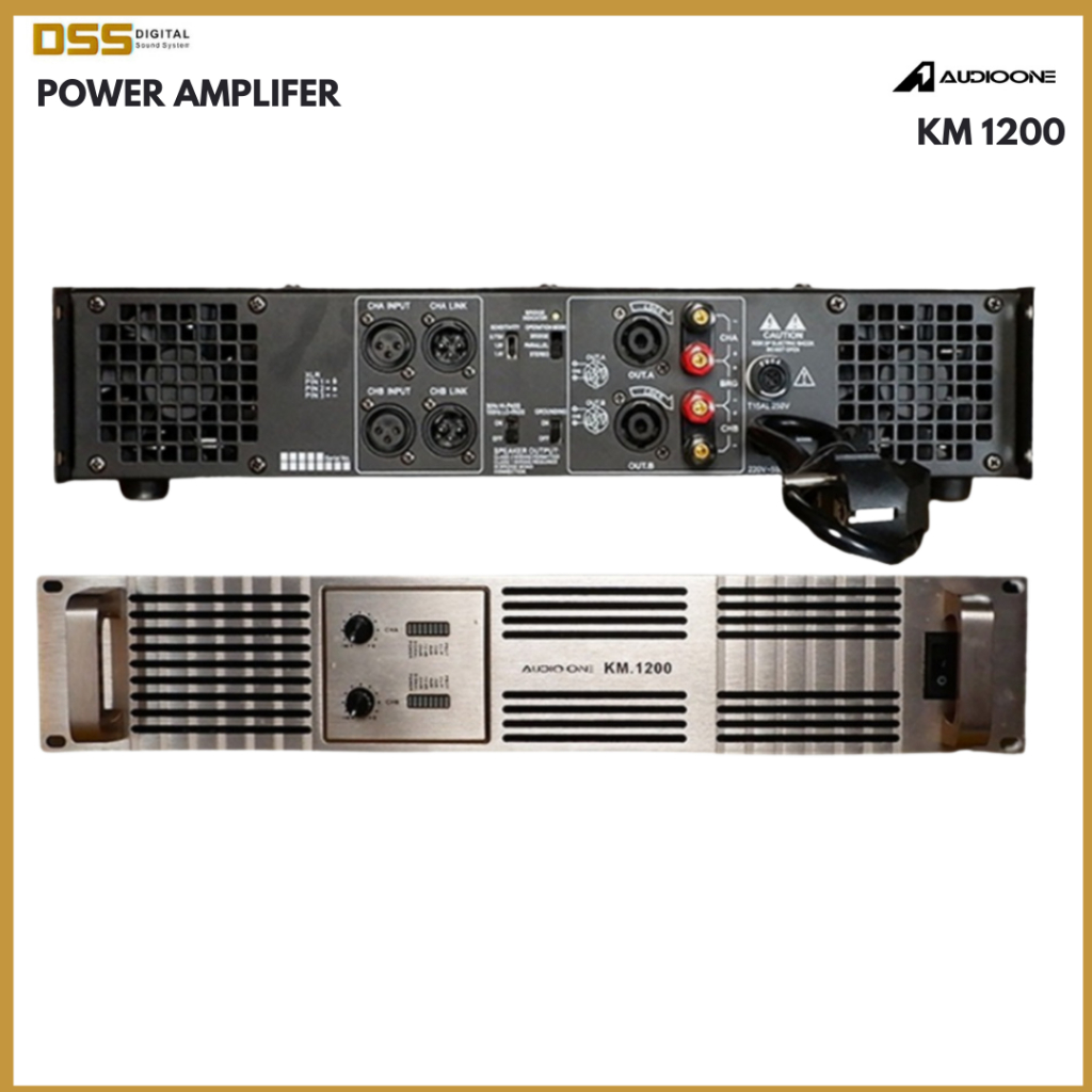 Power Amplifier Sund System KM 1200 Power 2 Channel Bergaransi Resmi Audio One | DSS