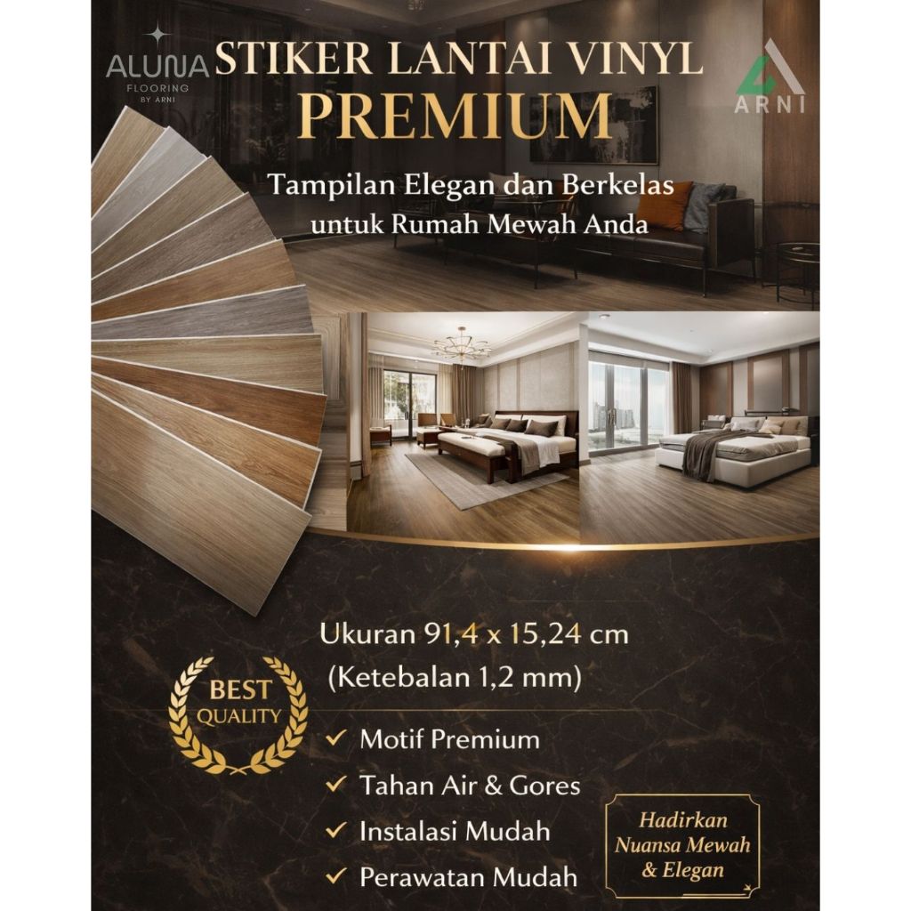 Lantai Vinyl Stiker  chiara  | Stiker Vinyl Lantai Motif Wood | Dekorasi Interior Lantai | Interior 