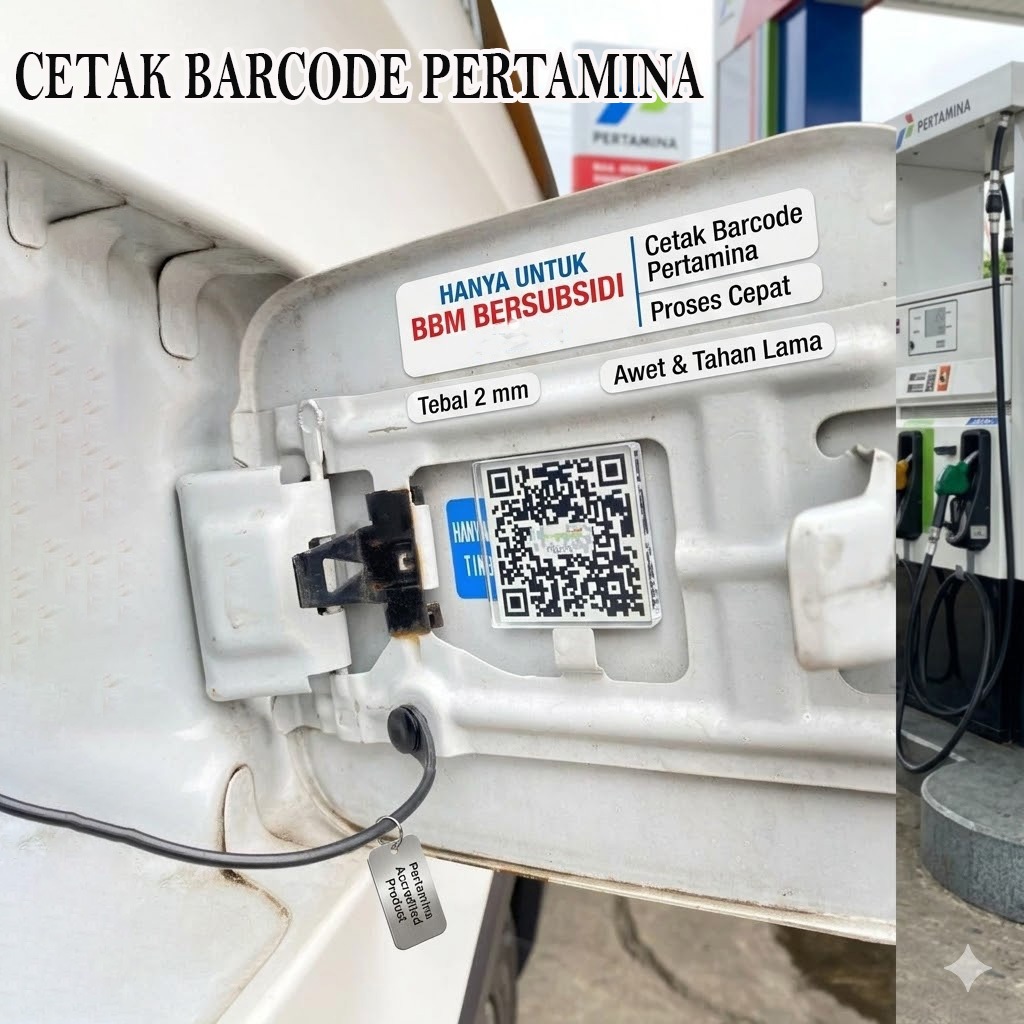 Emblem Akrilik Barcode My Pertamina Subsidi