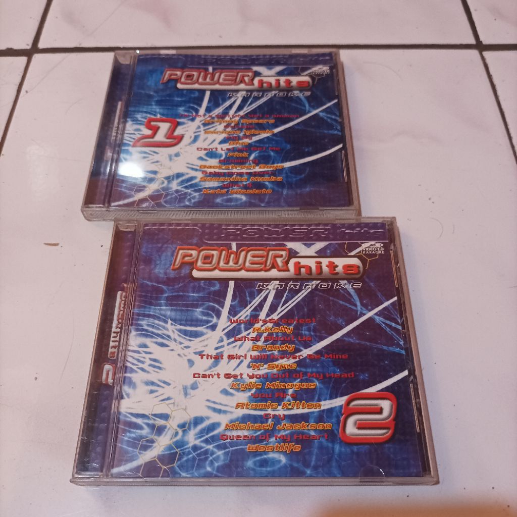 Paket Take All VCD Original Karaoke Power Hits Vol 1 dan 2 Backstreet Boys Britney Spears Westlife M