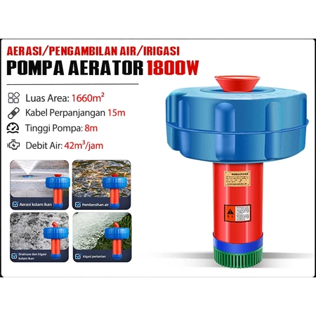 Aerator Kolam Ikan / Oksigenator / Khusus untuk Kolam Ikan / 1800W / Pompa Oksigenasi / Aerator Akua