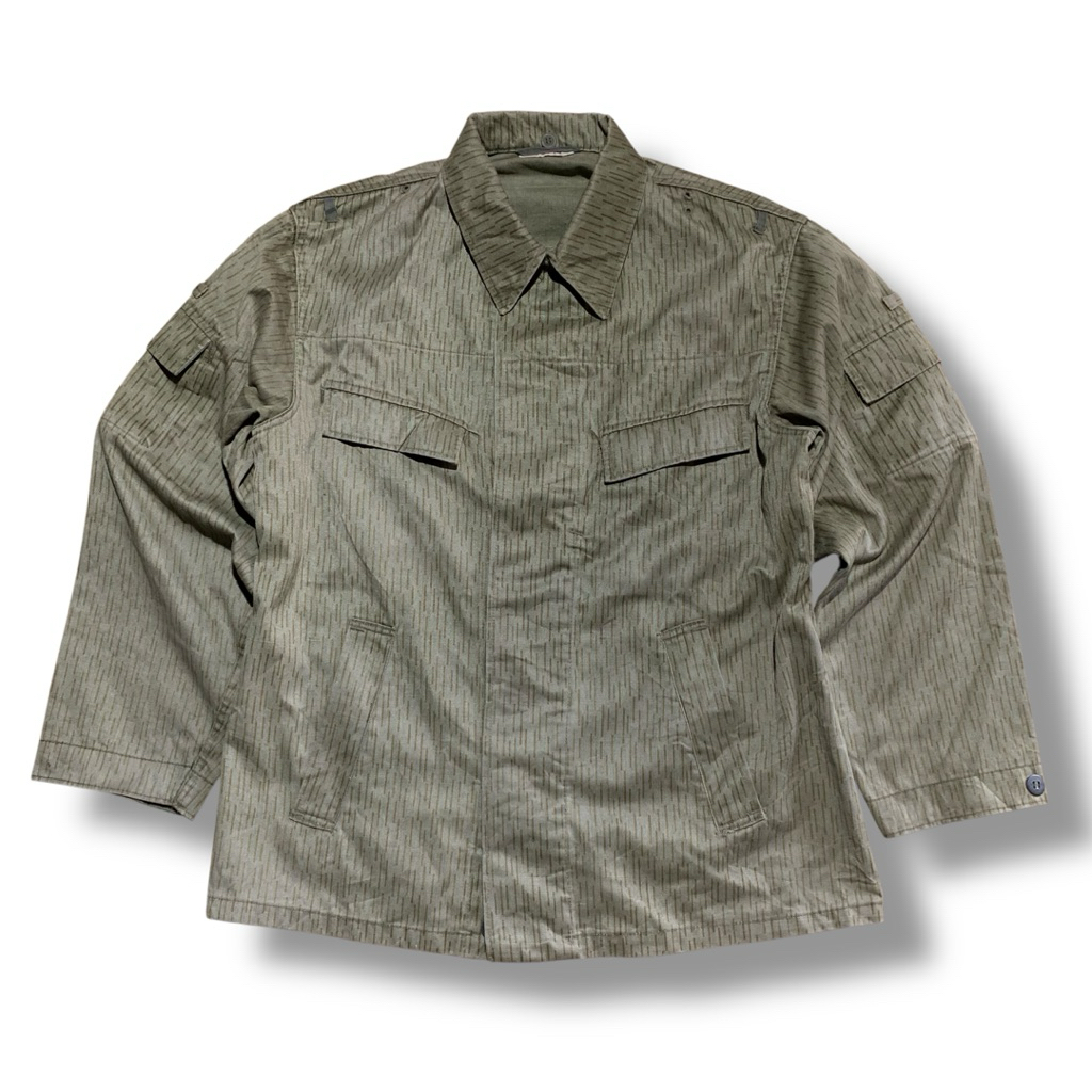 Vintage 1970s German Military Strichtarn Camo Jacket Made in Germany