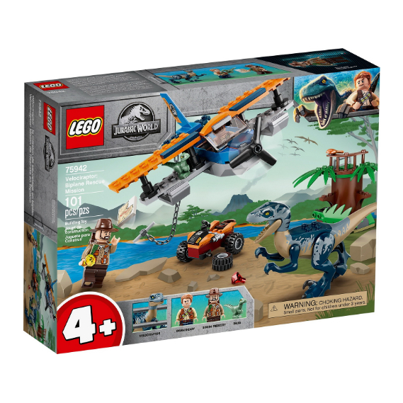 Lego 75942 Velociraptor Biplane Rescue Mission Jurassic World