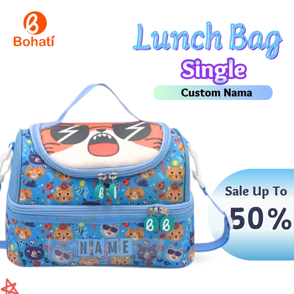 Lunch Bag Anak Perempuan  Bohati tas bekal anak  I Bohati I Karakter Leo Paws Fashion