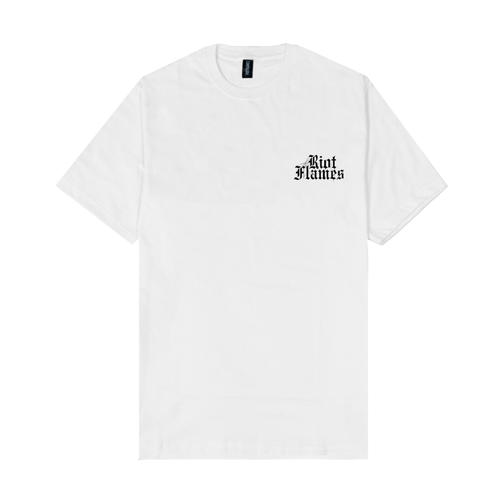 RIOT FLAMES Kaos Pria - COBWEB TYPE - White