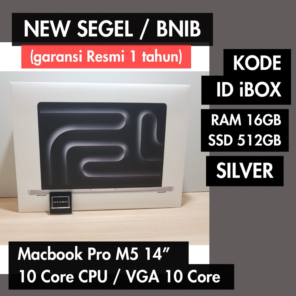 Macbook Pro 14 16 M3 M4 M5 8GB 18GB 32GB 64GB New dan Second