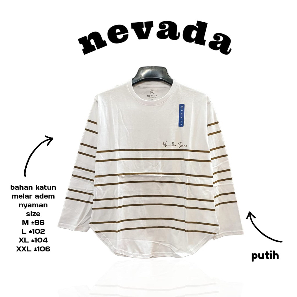 (GITA BRANDED) KAOS CEWEK SALUR LENGAN PANJANG NEVADA