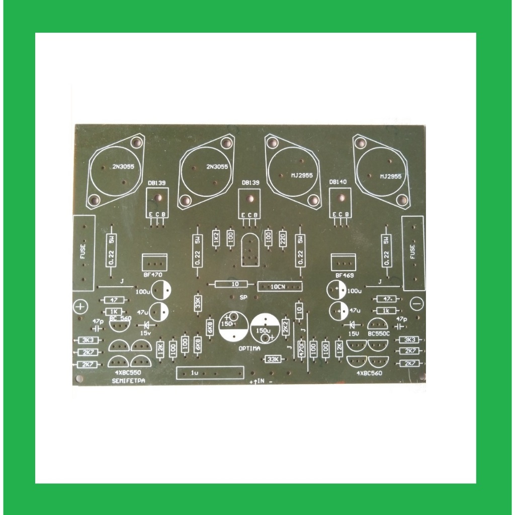 PCB Power Amplifier mono Blazer Optima bahan pertinax