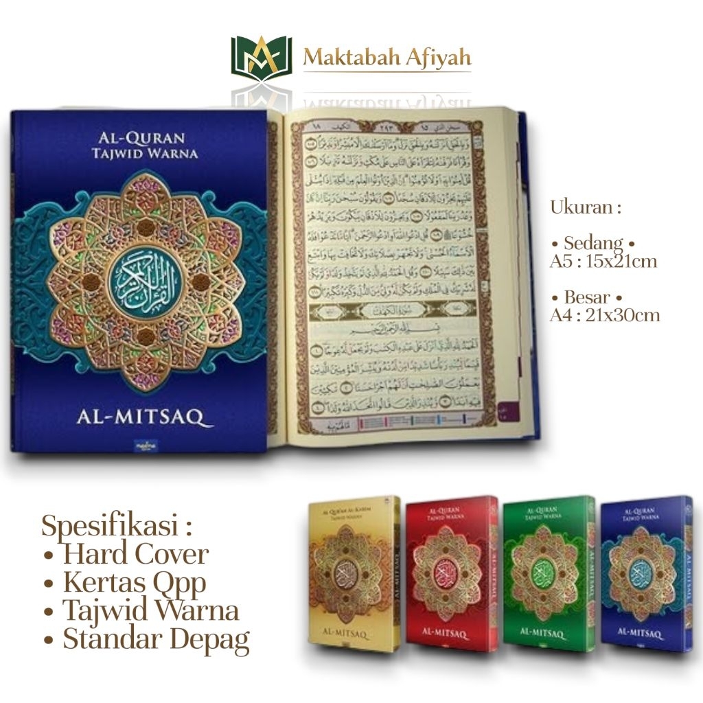 Al-Quran Tajwid Warna Non Terjemah Standar Indonesia Al-Mitsaq Mushaf Tajwid