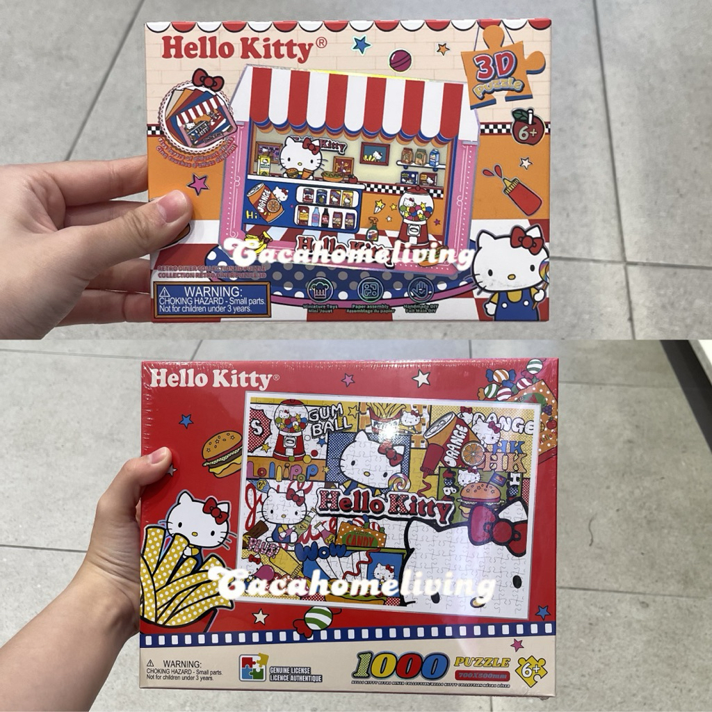 Miniso x Sanrio - Puzzle 1000pcs / 3D Mini Puzzle Hello Kitty Retro Diner Collection