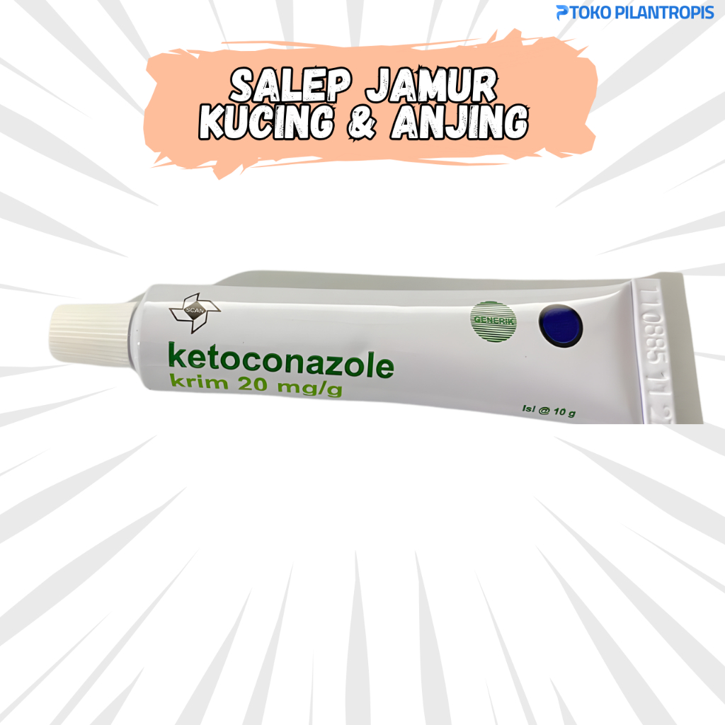 KETOCONAZOLE SALEP JAMUR KUCING ANJING KETOKONAZOLE CR CREAM KRIM 2% MURAH ORIGINAL OBAT KUDIS KURAP