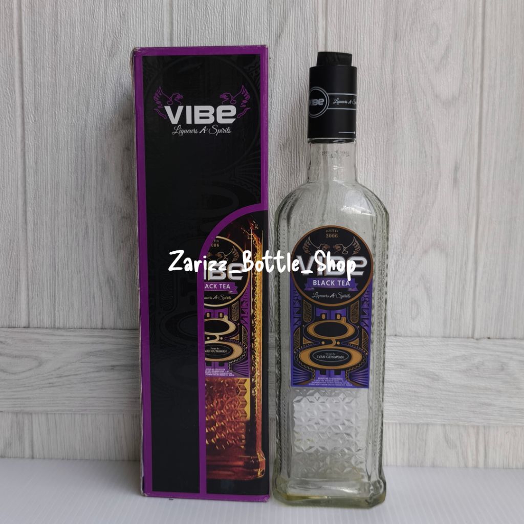 Botol Kosong Vibe Black Tea 700ml + Box