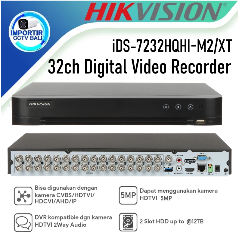 DVR 32ch HIKVISION iDS-7232HQHI-M2/XT