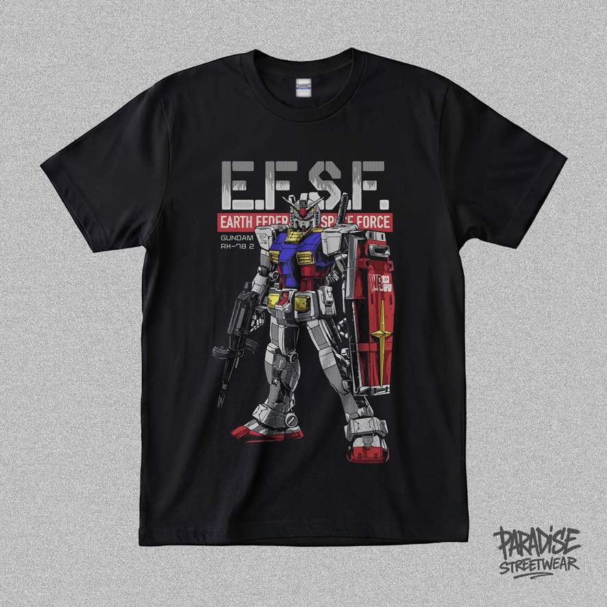 PARADISE - Kaos Anime - Gundam RX 78 EFSF - Supersoft Premium – Reguler / Oversized