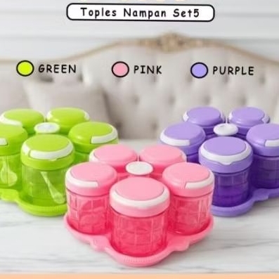 Toples kue set 5 kecil / tempat kue lebaran