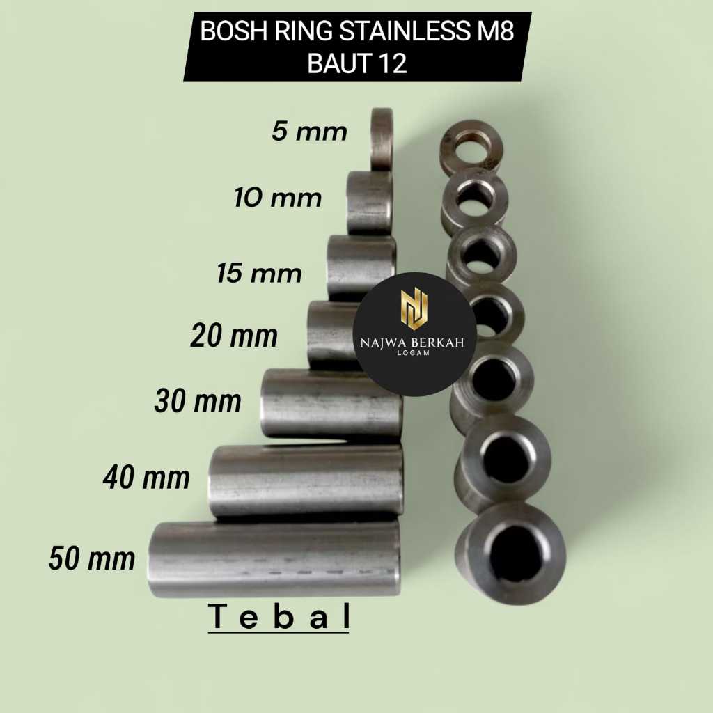 Bosh Ring Stainless M8 Baut 12 Universal|urwahalbariqi