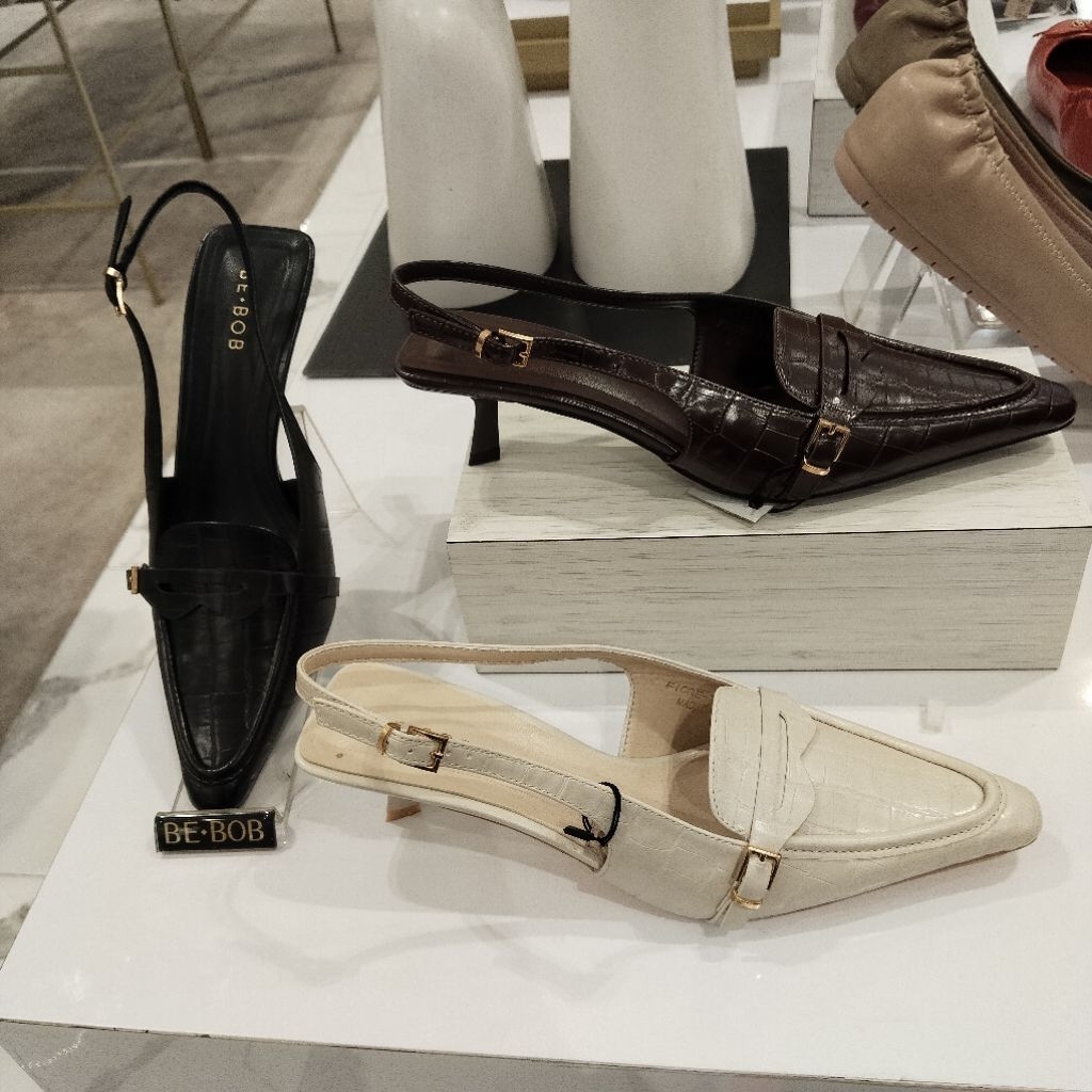 BE BOB sandal tali selop wanita heels 5cm mewah