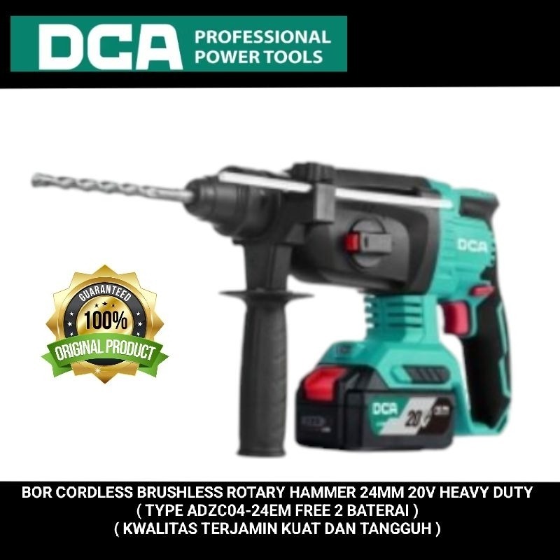 DCA BOr cordless Rotary hammer brushless 20V jaminan asli original