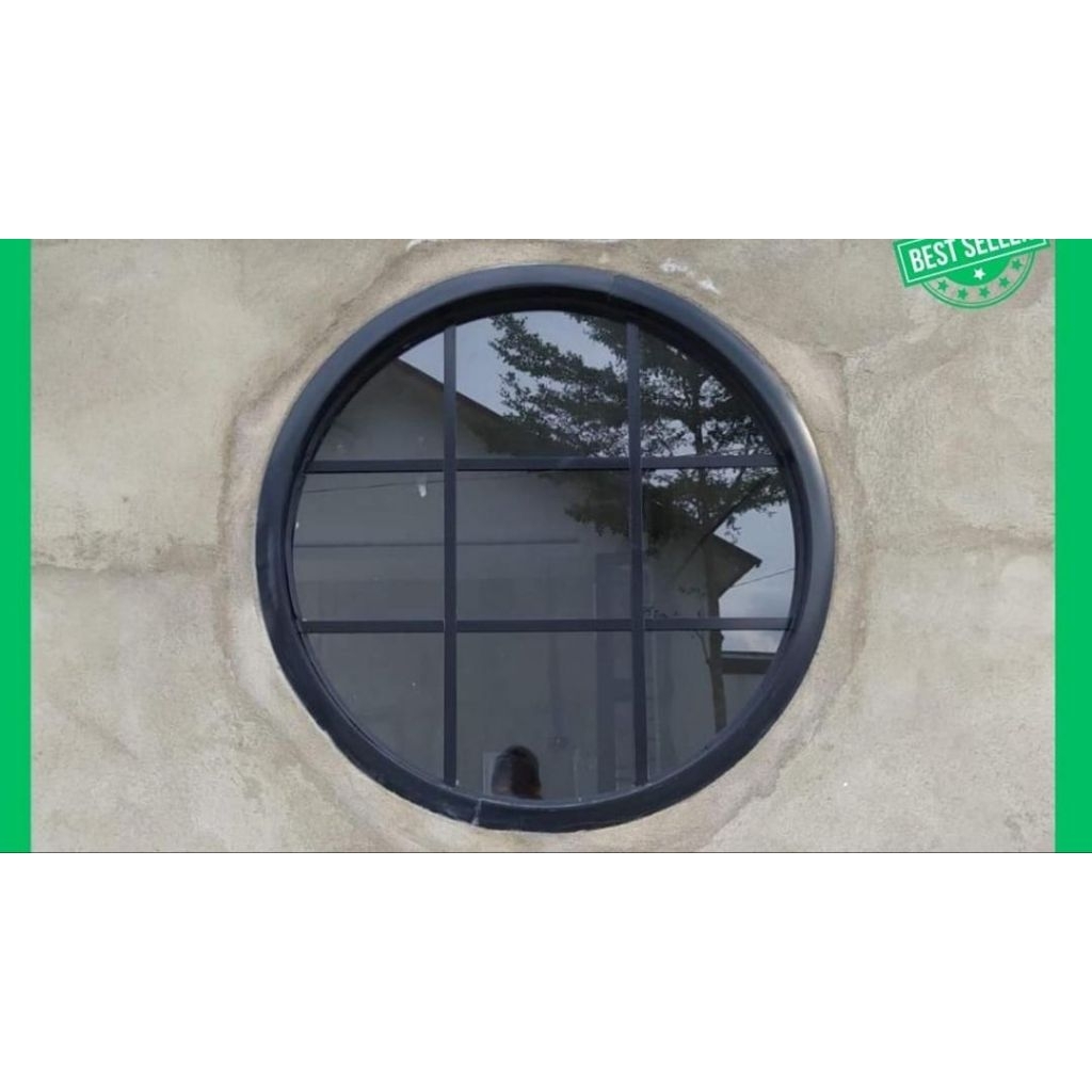 jendela lengkung/ bulat aluminium mewah elegant