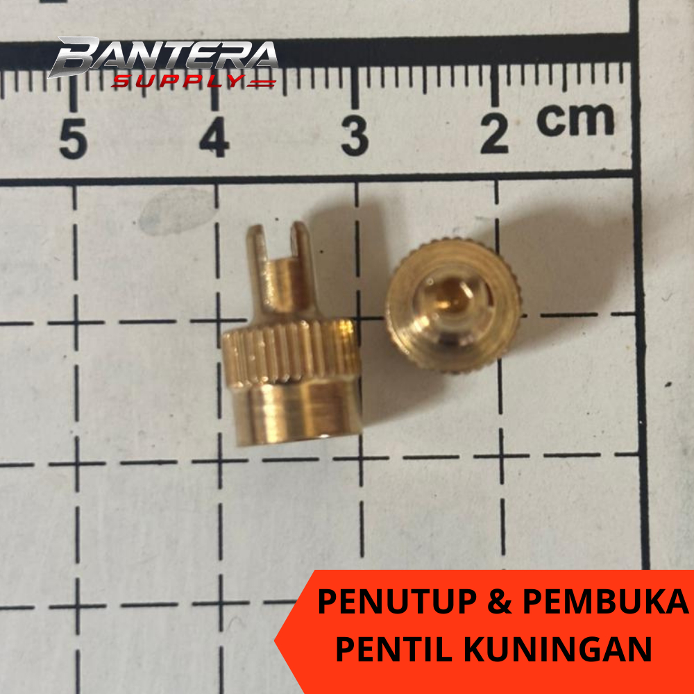Alat Pembuka Pentil & Penutup Pentil Ban Kuningan