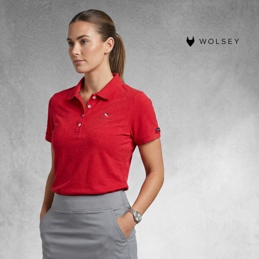 Kaos Polo Wanita WOLSEY GOLF Olahraga Original Second Preloved