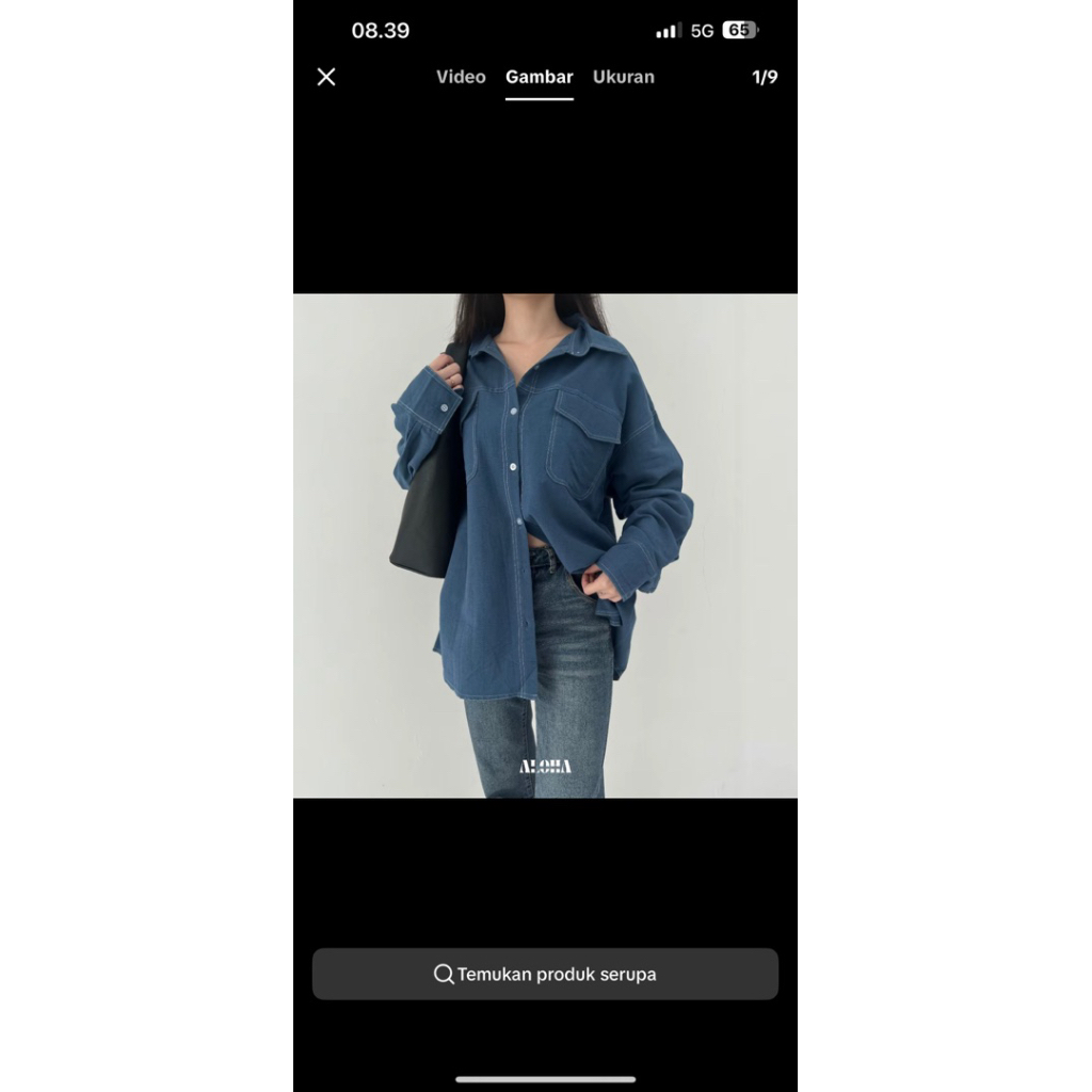 preloved overshirt kemeja denim