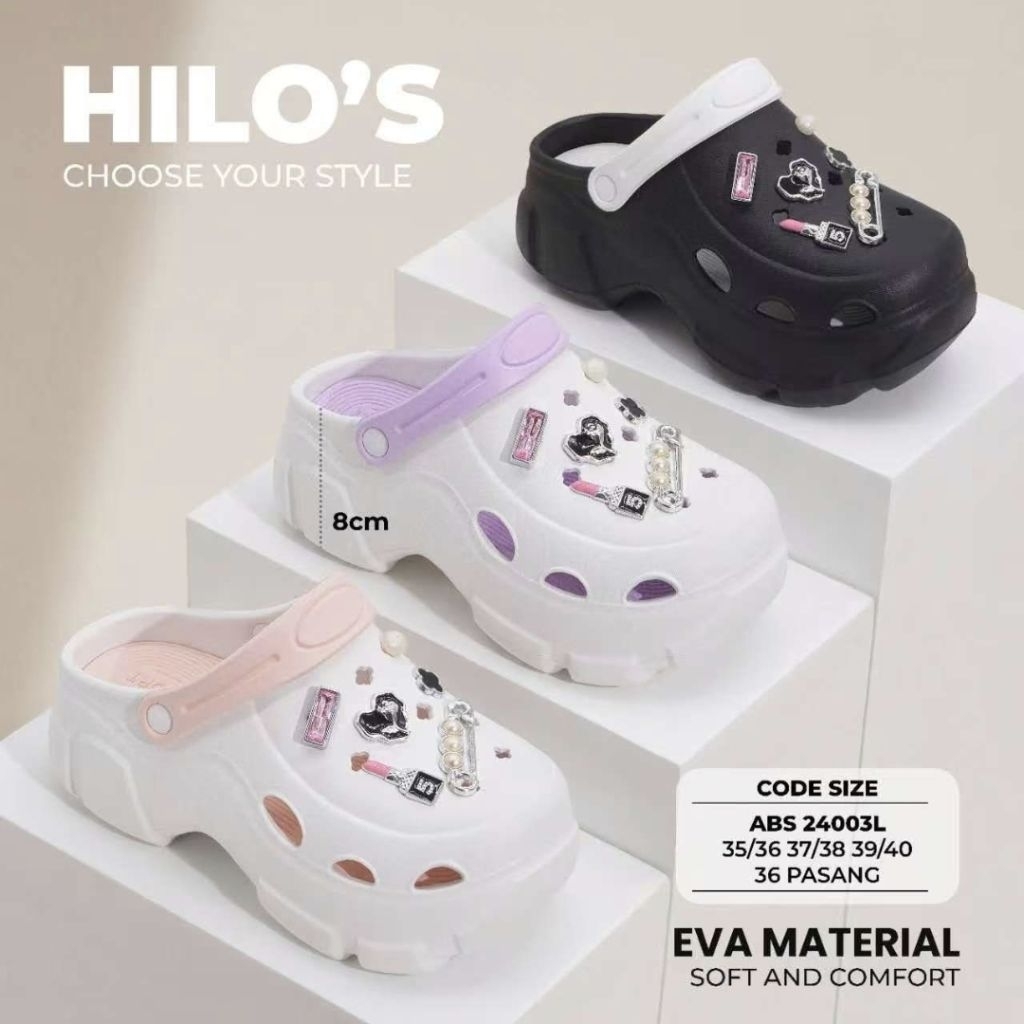 SANDAL KODOK BAIM WANITA HILO'S TINGGI 8 Cm