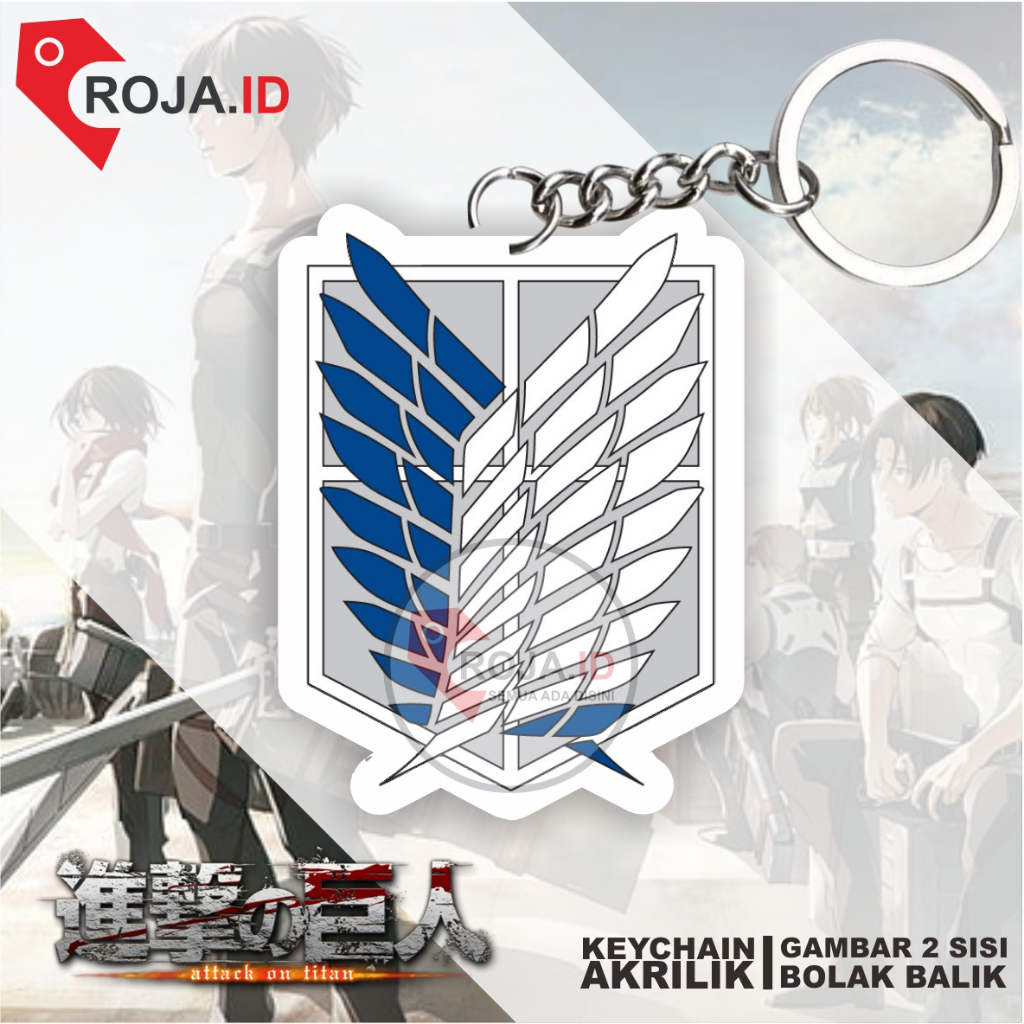Gantungan Kunci LOGO Shingeki No Kyojin - Gantungan Kunci Attack On Titan - Gantungan Kunci Anime - 