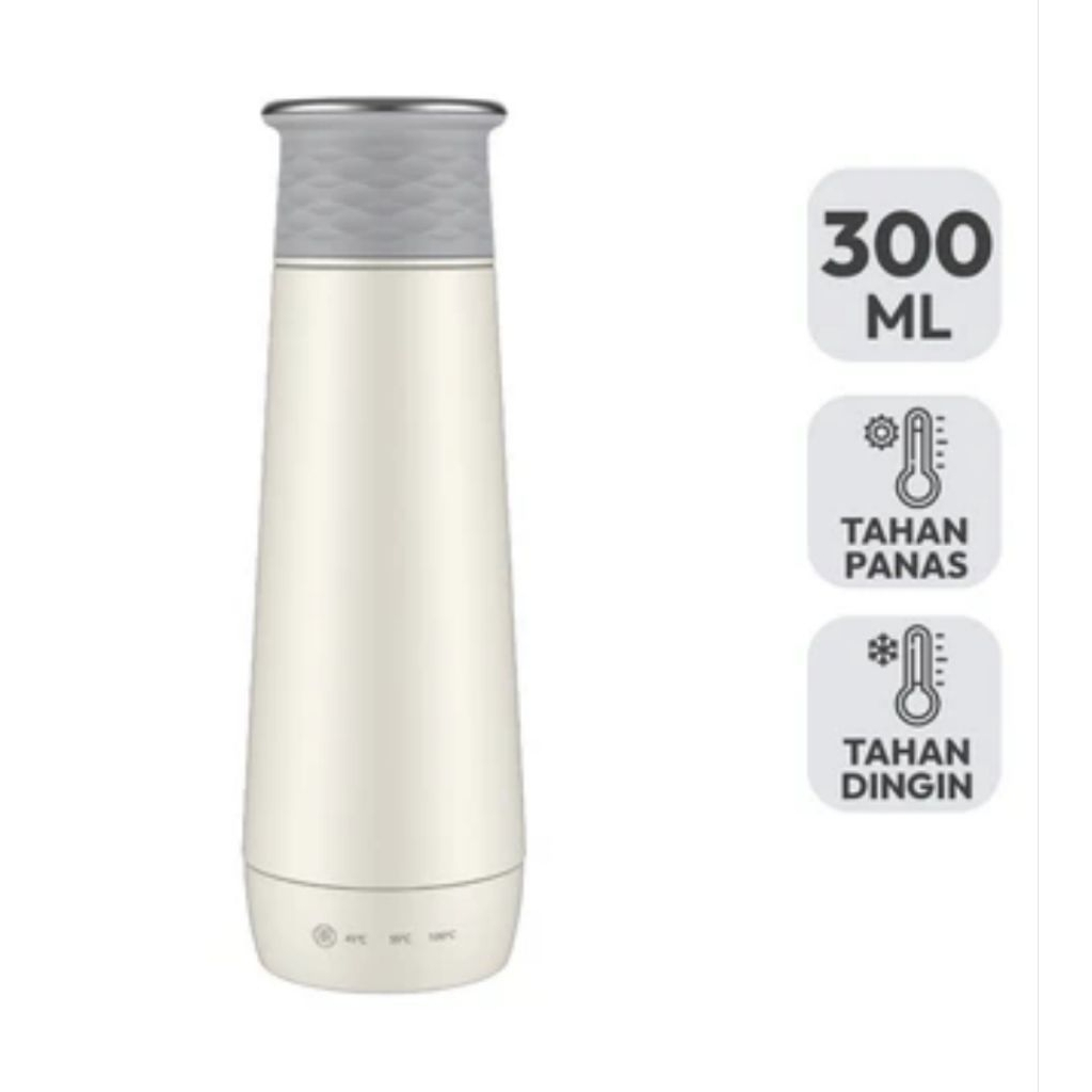 791. Kris Ketel Listrik Portable Stainless Steel 300 Ml - Putih
