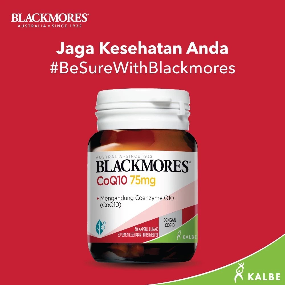 BLACKMORES COQ10 75MG (30 KAPSUL) / VITAMIN UNTUK KESEHATAN JANTUNG