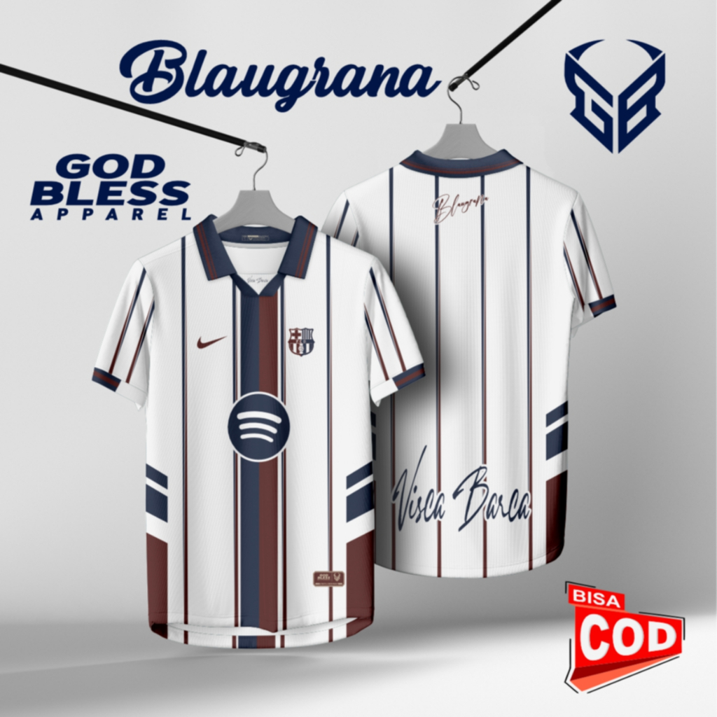 Baju Jersey Fantasy Barcelona by GODBLESS APPAREL Retro Vintage Full Printing // Kaos Barca // Baju 