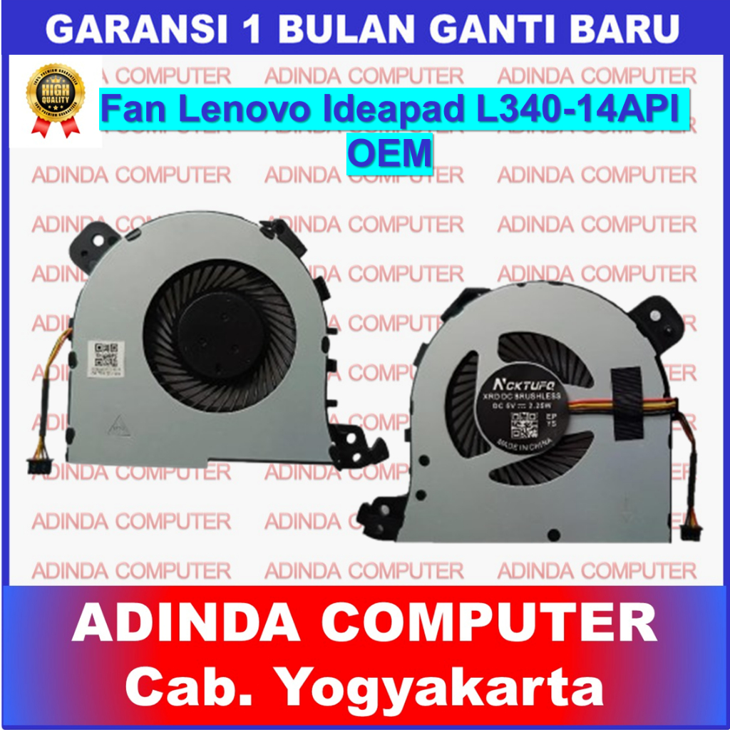 Kipas Fan Lenovo Ideapad L340-14API L340-15API L340-15IWL L340-17API L340-17IWL V155-15API