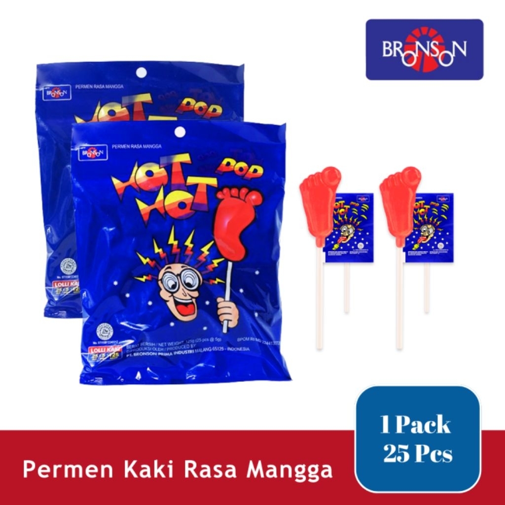 1 Pak Permen Hot Hot Pop Permen Kaki Isi 25 Pcs