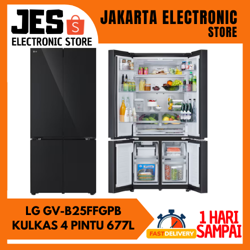 LG GV-B25FFGPB KULKAS MULTI DOOR 677 LITER SMART INVERTER HYGIENE FRESH