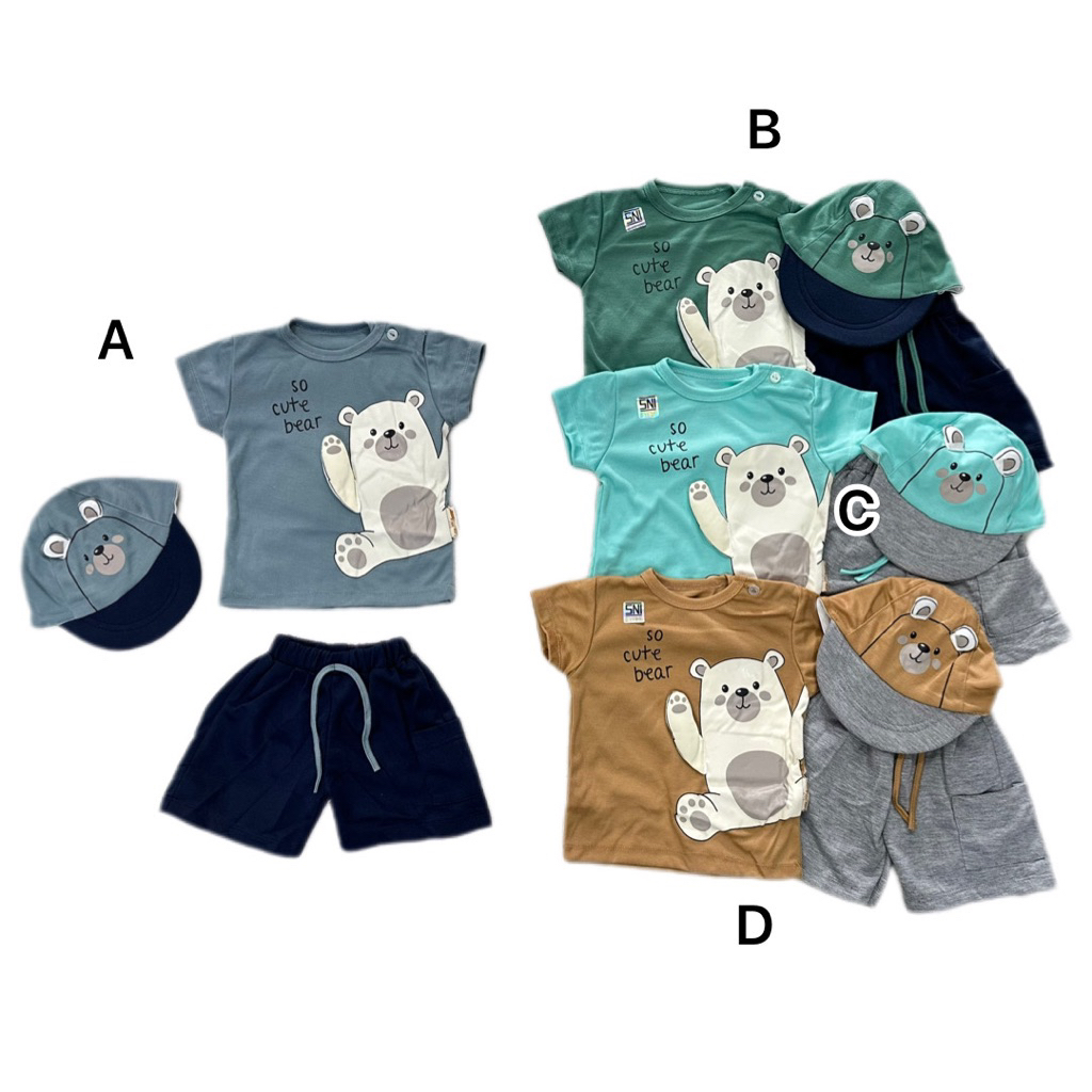 Setelan bayi cowok newborn 3 6 9 bulan baju anak bayi celana anak bayi 4 5 7 bulan garis2 HOODIE kao