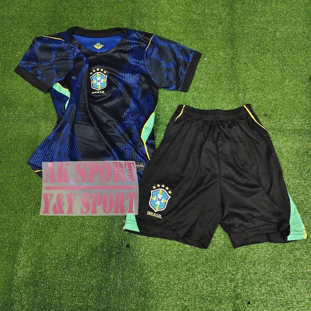 KIDS JERSEY BOLA BRAZZIL AWAY WORLD CUP 2026 GRADE ORI // Baju Bola Anak anak Piala Dunia kualitas p