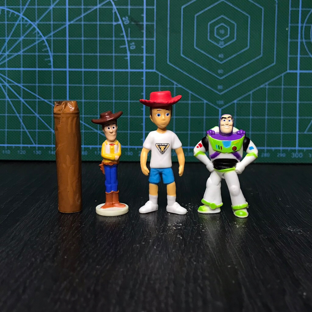 Toy Story Woody Andy Buzz Lightyear Mini Figure Set Disney Pixar Rare [PRELOVED]