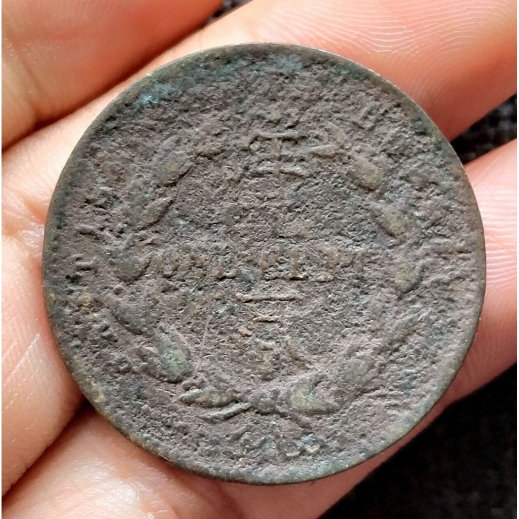 Koin Kuno British North Borneo 1 Cent tahun 1887