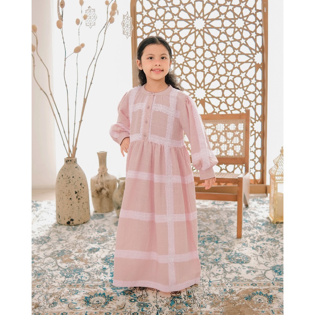 Hunny Bunny Ainaya Dress / Gamis Renda Anak