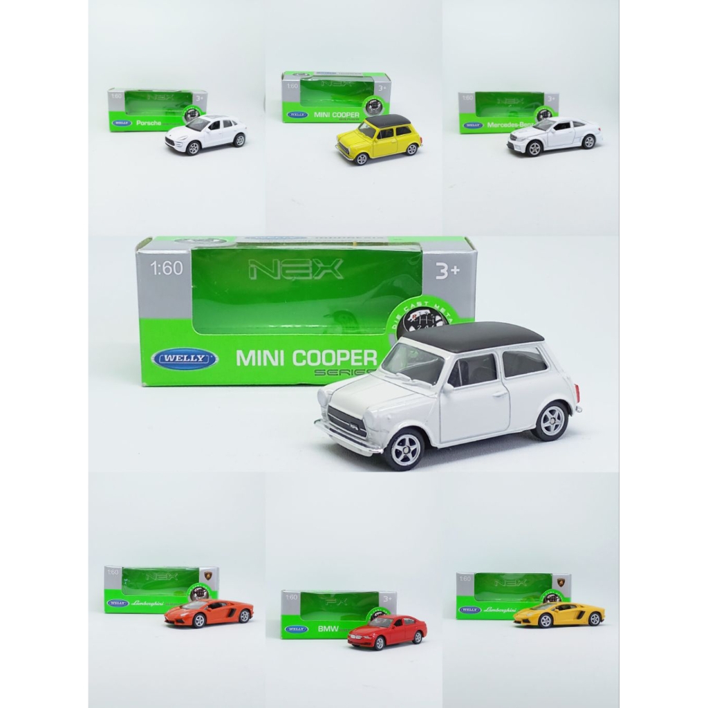 Welly FX & NEX Models Mini Cooper, GTR, Lamborghini, Porsche, Mercy
